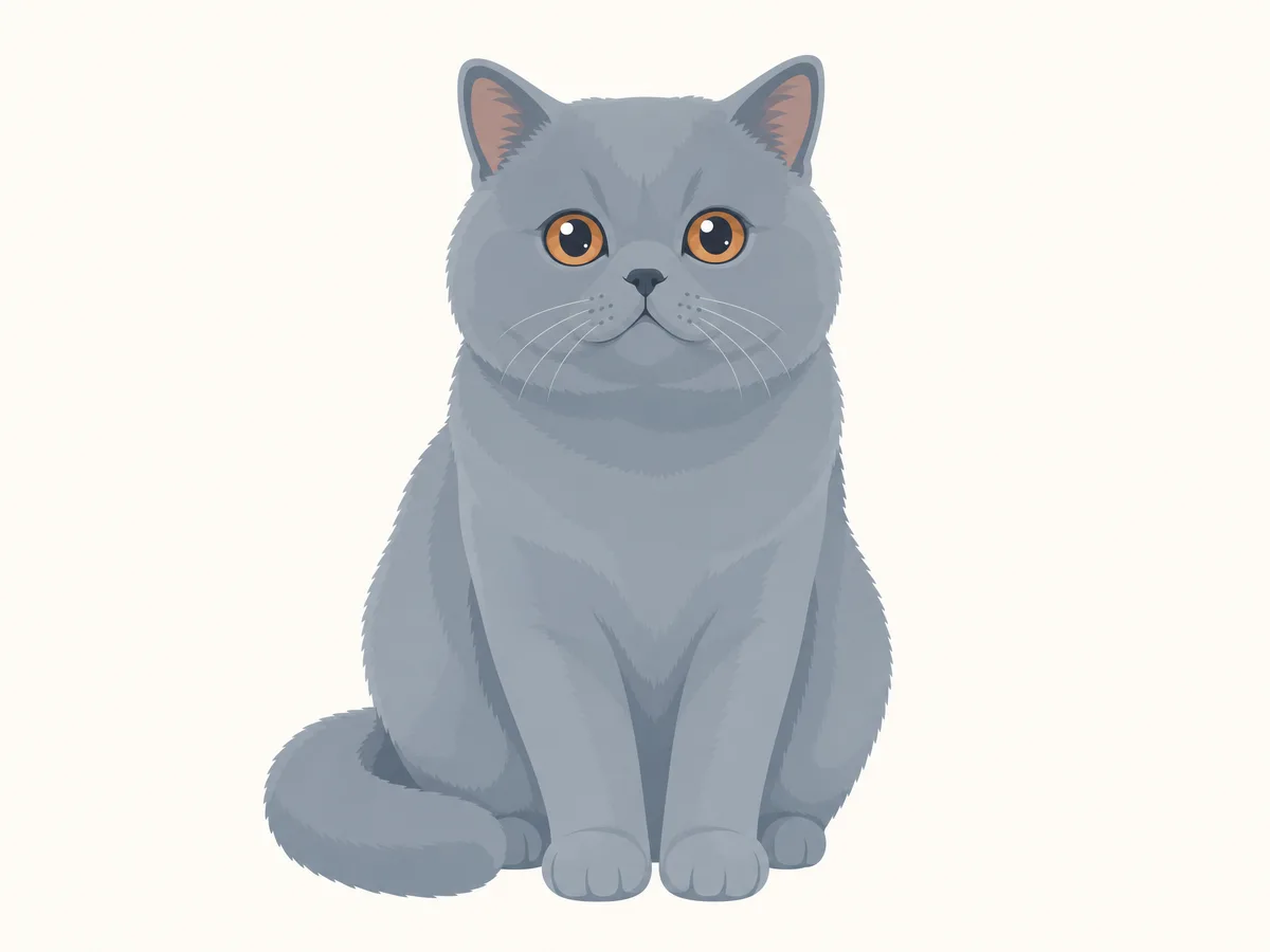 ブリティッシュ・ショートヘアーのイラスト