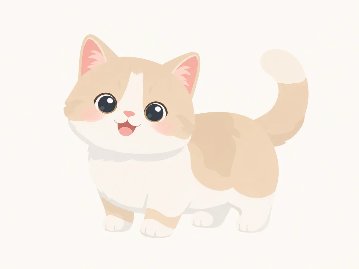 マンチカンのイラスト