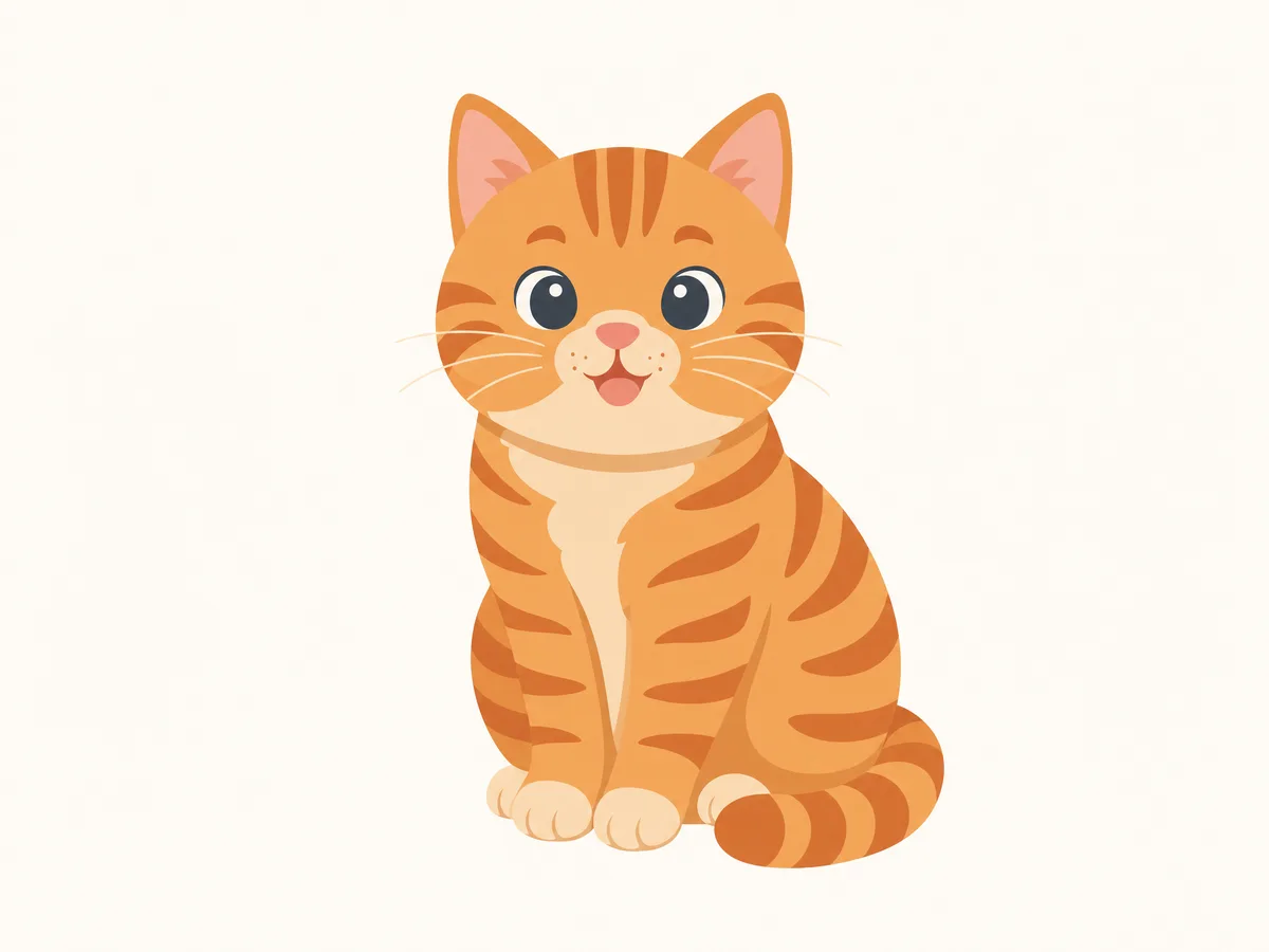 茶トラの柄のイメージイラスト