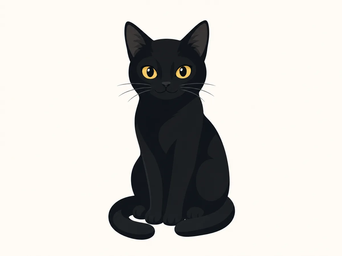 黒猫の柄のイメージイラスト