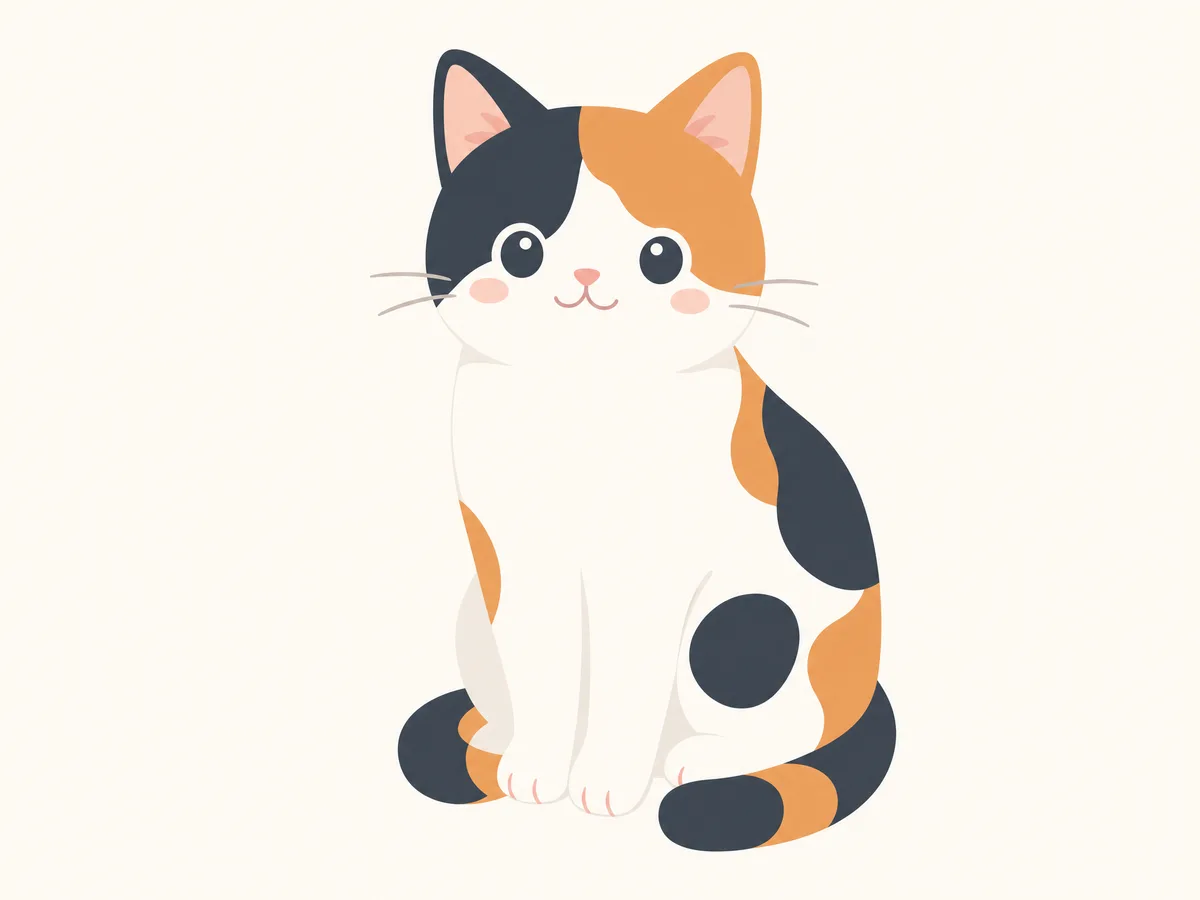 三毛猫の柄のイメージイラスト