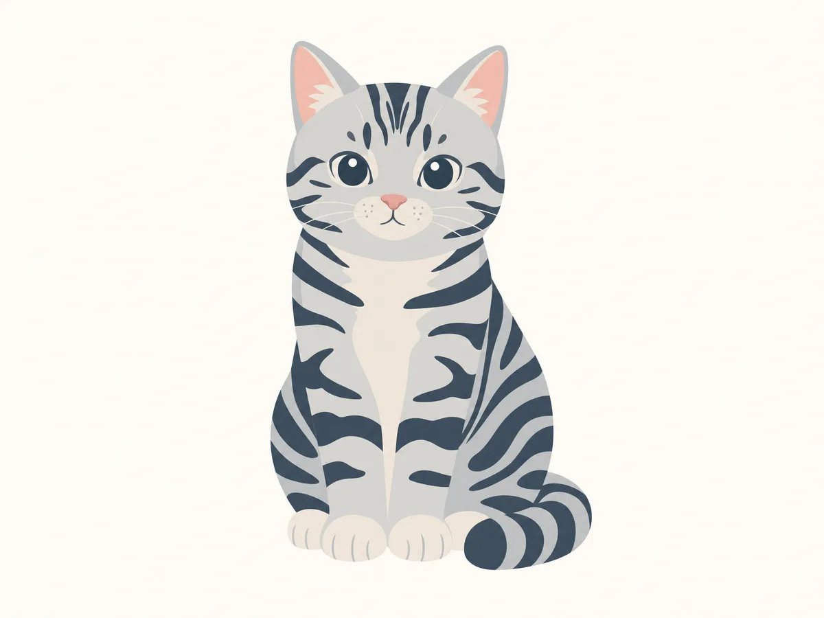 サバトラの柄のイメージイラスト